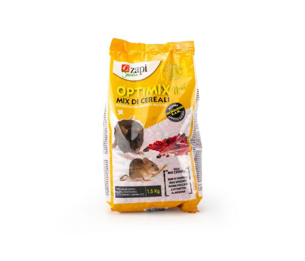 Biocida Rodenticida a base di Mix di Cereali - Zapi Optimix 1,5 kg