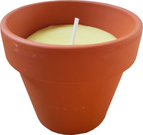 Kit Candele Alla Citronella In Terracotta Ø Cm 6X6H - Confezione 6 Pezzi