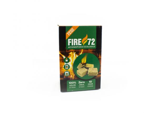 Accendifuoco Ecologico per stufe, camini e Barbecue - Fire Up 72 zollette