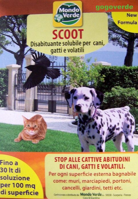 Disabituante Repellente Dissuasore Allontana Scaccia Cani Gatti Granulare 5  Lt