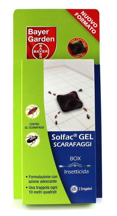Trappole insetticida gel per scarafaggi Solfac Bayer 2 esche Gogoverde
